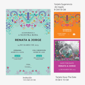 Invitación Boda Folk Mexicano