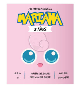 Invitación Cumpleaños Jigglypuff