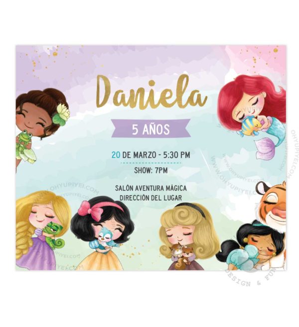 Invitación Princesas