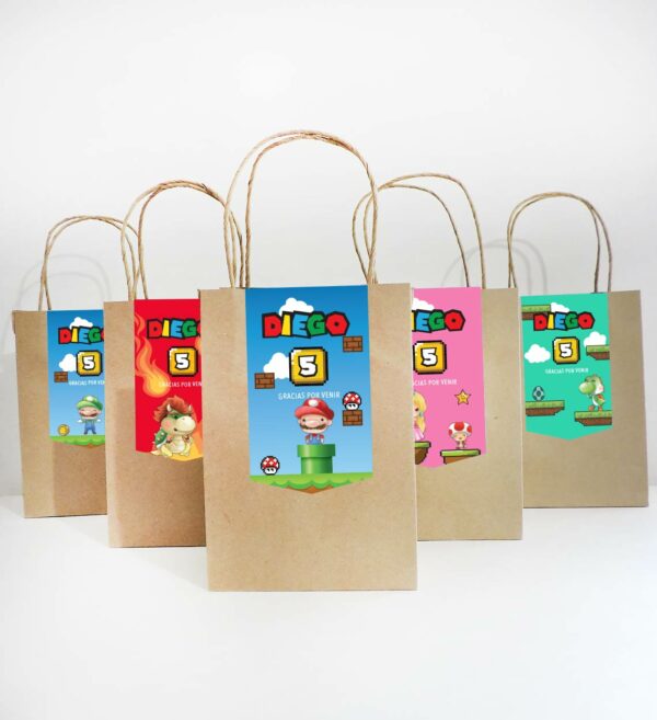 Etiquetas para Bolsa de Dulces Super Mario Bros