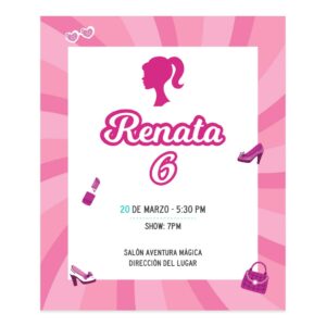 Invitación Barbie