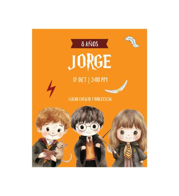 invitacion harry potter