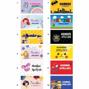 tarjetas escolares