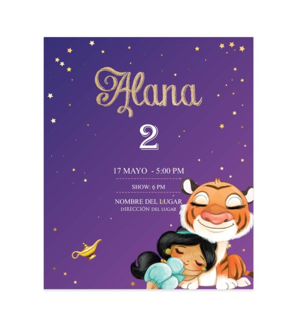 Invitación Princesa Jasmine