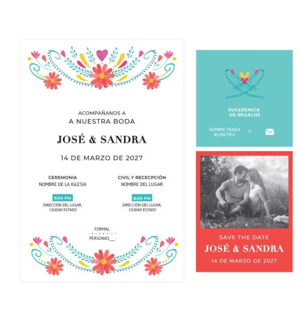 Invitación Boda Mexicana